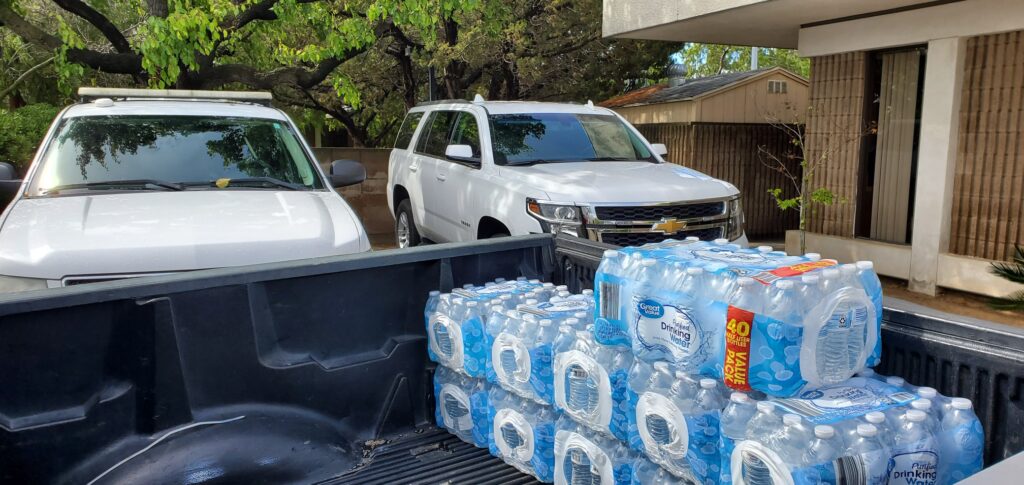 OnTRAK donated 13 Cases of water